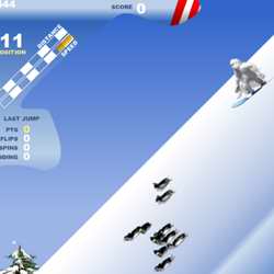  Yetisports 7 - Snowboard Free Ride -  flash- 